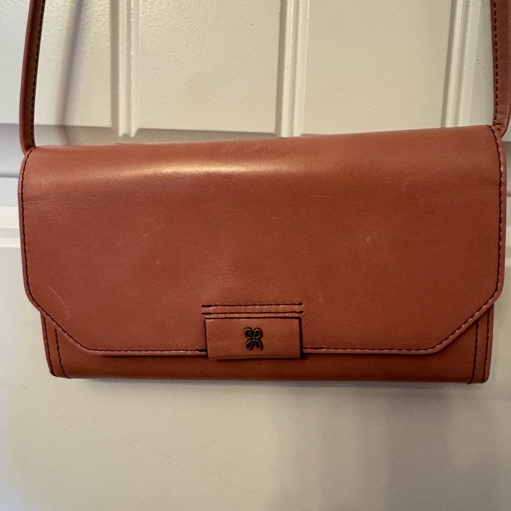 HOBO Warm Pink Leather Clutch